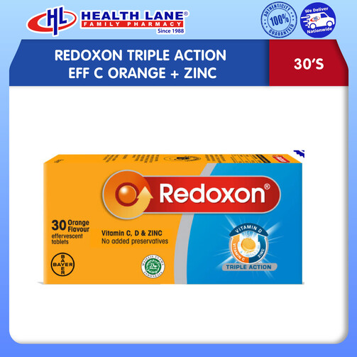 REDOXON TRIPLE ACTION EFF C ORANGE+ZINC 30'S